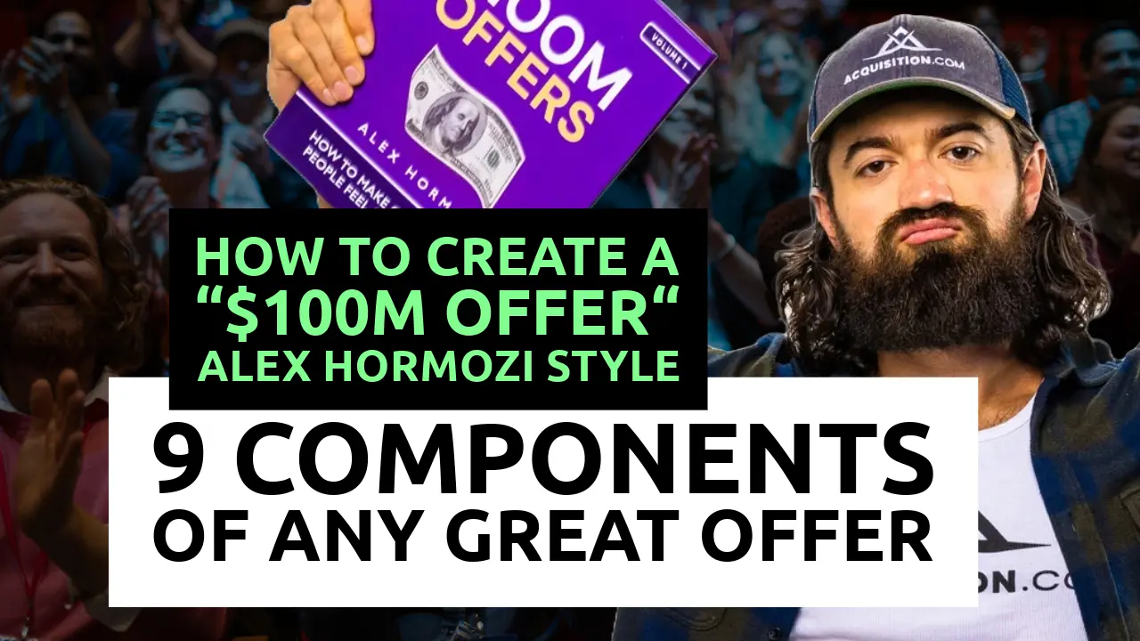 Alex Hormozi with book 100 Million Dollar Offers