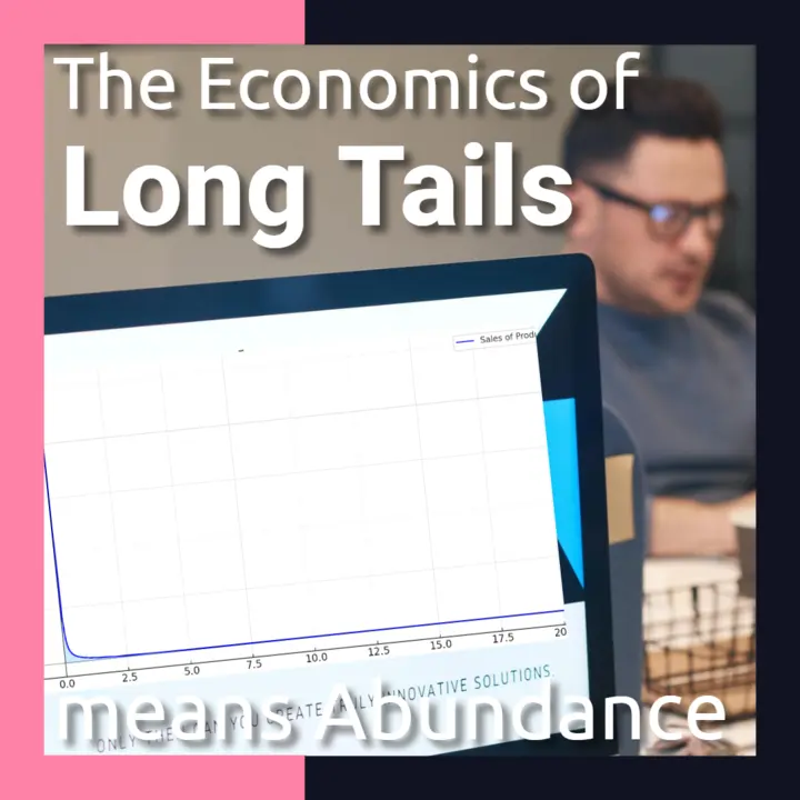Desktop screen showing longtail graph with consultant in the back
