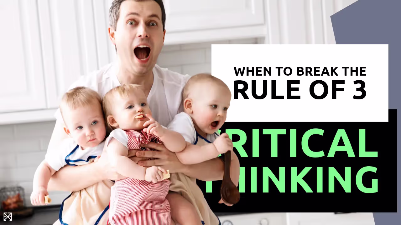 Father with Triplets making a mess in the kitchen