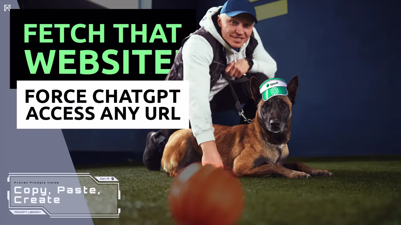 German Sheppard with OpenAI Cap waiting for fetch command