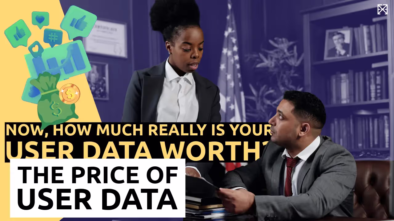 woman presenting data to official sitting at desk